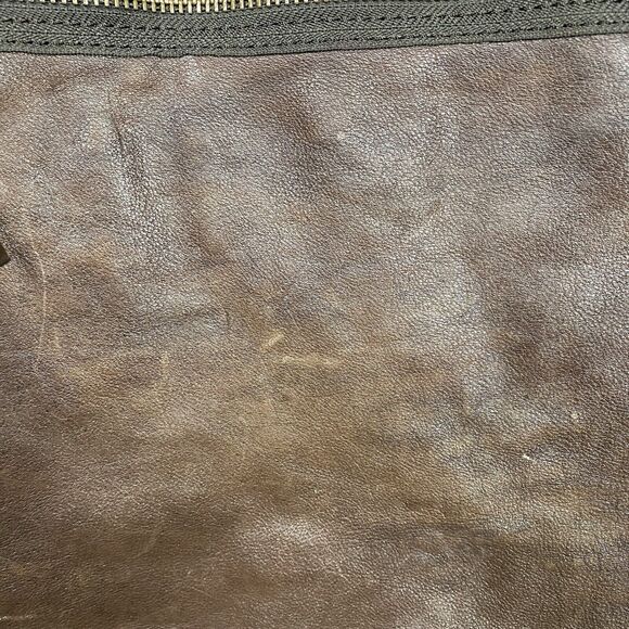 J.Crew Brimfield Brown Leather Tote Shoulder Bag Expandable Preppy Academia - Picture 9 of 9